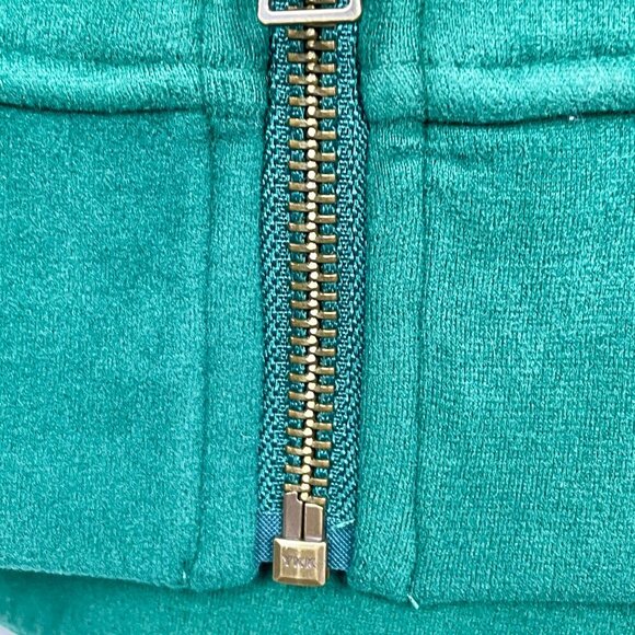 Soul + Sky Velour Fleece Vest Green Women’s L | Athleisure Sustainable Zip-Front - Picture 11 of 16